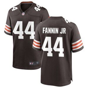 Mens Kids Youths Harold Fannin Jr Brown Vapor Stitched Jersey